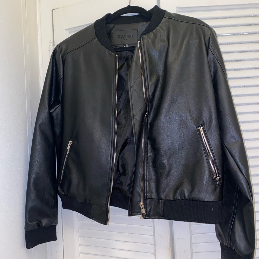 Leather Bomber Jacket